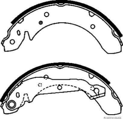 Herth+Buss Jakoparts J3500504 - Комплект тормозных колодок, барабанные autospares.lv
