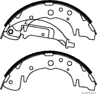 Herth+Buss Jakoparts J3500518 - Комплект тормозных колодок, барабанные autospares.lv