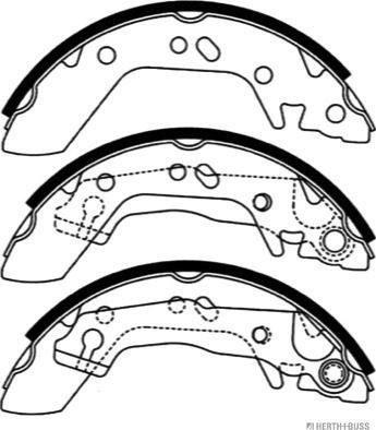 Herth+Buss Jakoparts J3500517 - Комплект тормозных колодок, барабанные autospares.lv