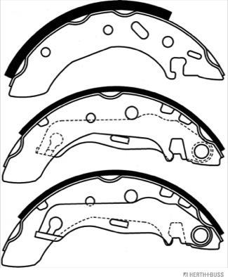 Herth+Buss Jakoparts J3503038 - Комплект тормозных колодок, барабанные autospares.lv