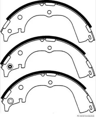 Herth+Buss Jakoparts J3502046 - Комплект тормозных колодок, барабанные autospares.lv