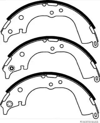 Herth+Buss Jakoparts J3502065 - Комплект тормозных колодок, барабанные autospares.lv