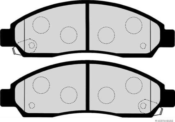 Herth+Buss Jakoparts J3609010 - Тормозные колодки, дисковые, комплект autospares.lv