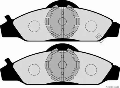 Herth+Buss Jakoparts J3600405 - Тормозные колодки, дисковые, комплект autospares.lv