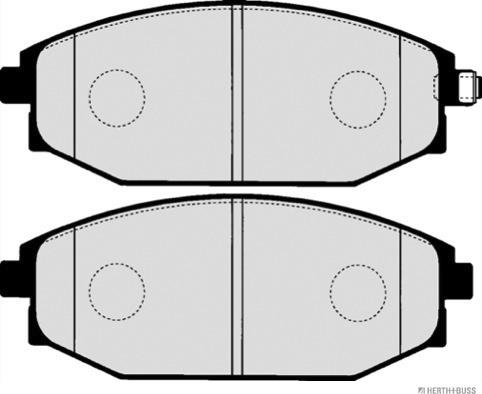 Herth+Buss Jakoparts J3600543 - Тормозные колодки, дисковые, комплект autospares.lv