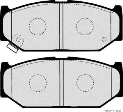 Herth+Buss Jakoparts J3608030 - Тормозные колодки, дисковые, комплект autospares.lv