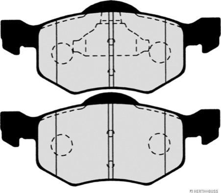 Herth+Buss Jakoparts J3603057 - Тормозные колодки, дисковые, комплект autospares.lv