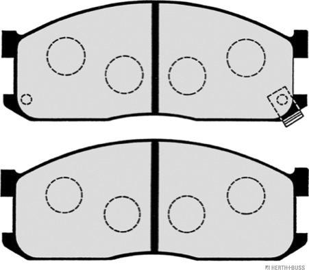 Herth+Buss Jakoparts J3603025 - Тормозные колодки, дисковые, комплект autospares.lv
