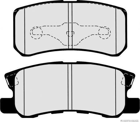 Herth+Buss Jakoparts J3615010 - Тормозные колодки, дисковые, комплект autospares.lv