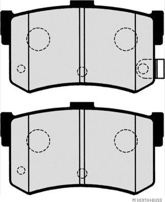 Herth+Buss Jakoparts J3610502 - Тормозные колодки, дисковые, комплект autospares.lv