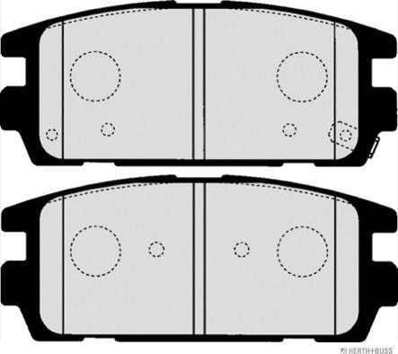 Herth+Buss Jakoparts J3610511 - Тормозные колодки, дисковые, комплект autospares.lv