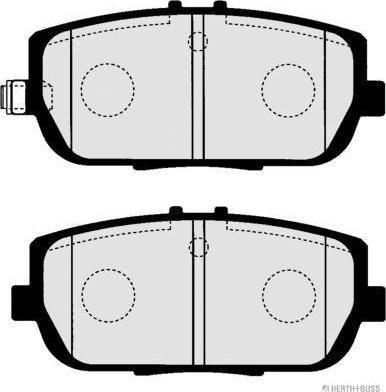 Herth+Buss Jakoparts J3613020 - Тормозные колодки, дисковые, комплект autospares.lv