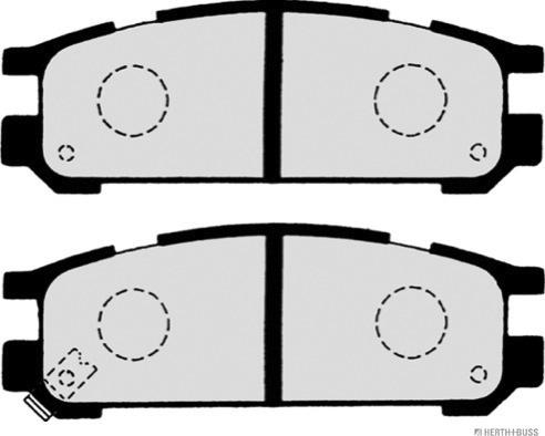 Herth+Buss Jakoparts J3617001 - Тормозные колодки, дисковые, комплект autospares.lv