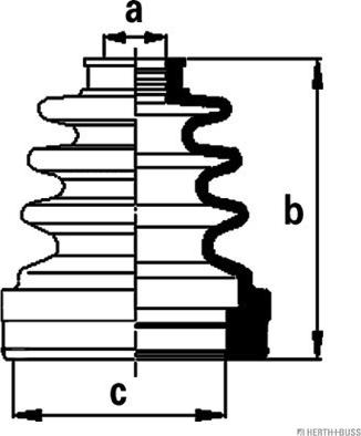 Herth+Buss Jakoparts J2898009 - Пыльник, приводной вал autospares.lv
