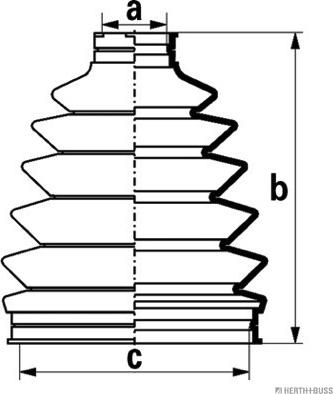 Herth+Buss Jakoparts J2865018 - Пыльник, приводной вал autospares.lv