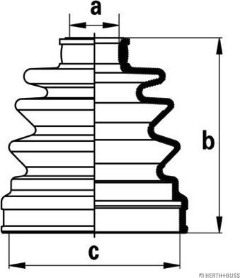 Herth+Buss Jakoparts J2865020 - Пыльник, приводной вал autospares.lv