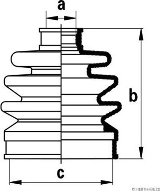 Herth+Buss Jakoparts J2866000 - Пыльник, приводной вал autospares.lv