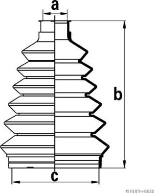 Herth+Buss Jakoparts J2860905 - Пыльник, приводной вал autospares.lv