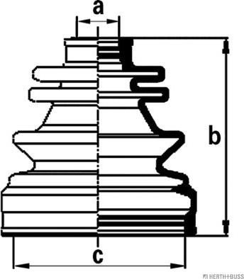 Herth+Buss Jakoparts J2860900 - Пыльник, приводной вал autospares.lv