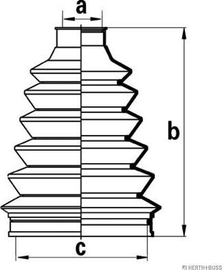 Herth+Buss Jakoparts J2860500 - Пыльник, приводной вал autospares.lv