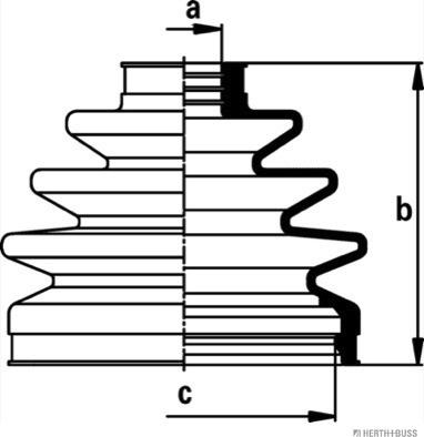 Herth+Buss Jakoparts J2861030 - Пыльник, приводной вал autospares.lv