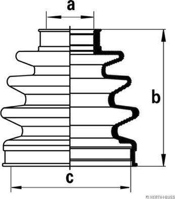 Herth+Buss Jakoparts J2861022 - Пыльник, приводной вал autospares.lv
