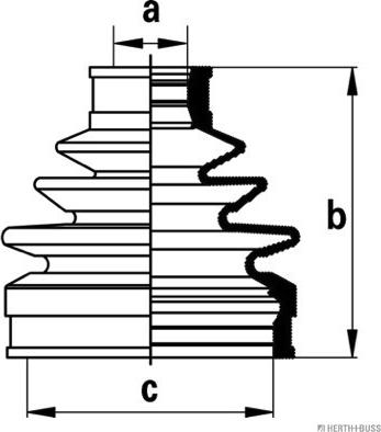 Herth+Buss Jakoparts J2868004 - Пыльник, приводной вал autospares.lv