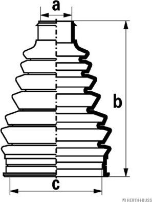 Herth+Buss Jakoparts J2868005 - Пыльник, приводной вал autospares.lv
