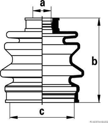Herth+Buss Jakoparts J2868002 - Пыльник, приводной вал autospares.lv
