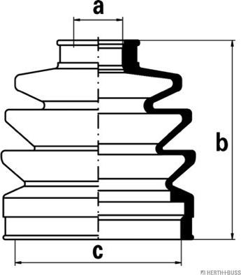 Herth+Buss Jakoparts J2863005 - Пыльник, приводной вал autospares.lv