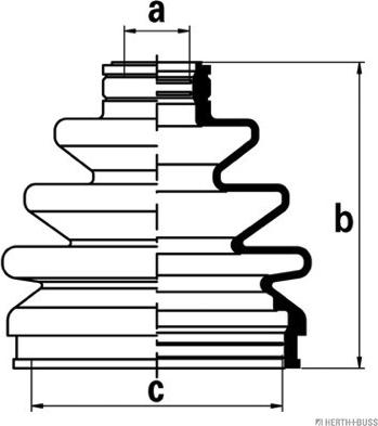 Herth+Buss Jakoparts J2863008 - Пыльник, приводной вал autospares.lv