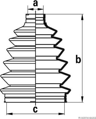Herth+Buss Jakoparts J2863014 - Пыльник, приводной вал autospares.lv