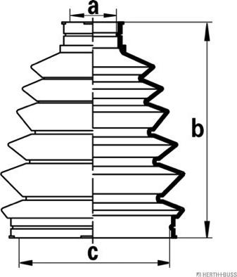 Herth+Buss Jakoparts J2863013 - Пыльник, приводной вал autospares.lv