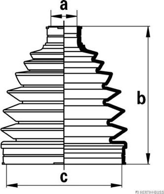 Herth+Buss Jakoparts J2863012 - Пыльник, приводной вал autospares.lv