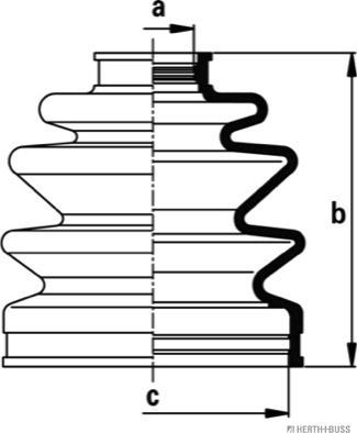 Herth+Buss Jakoparts J2863020 - Пыльник, приводной вал autospares.lv