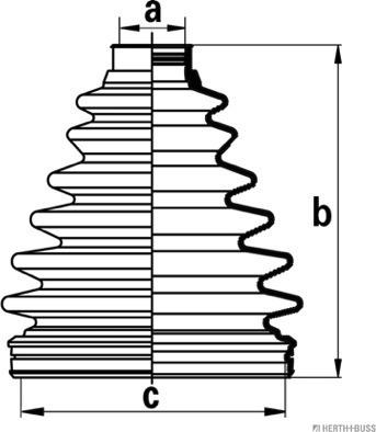 Herth+Buss Jakoparts J2862009 - Пыльник, приводной вал autospares.lv