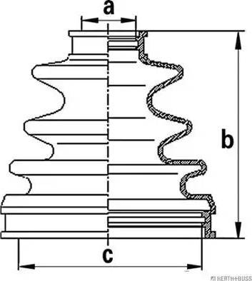 Herth+Buss Jakoparts J2862005 - Пыльник, приводной вал autospares.lv