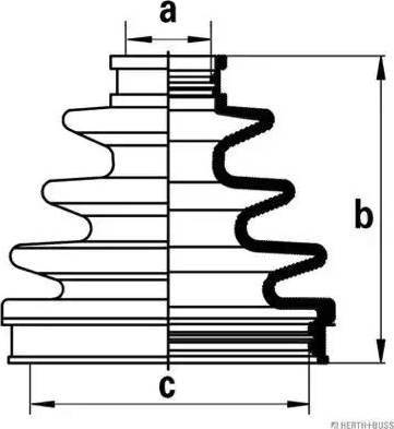 Herth+Buss Jakoparts J2862006 - Пыльник, приводной вал autospares.lv