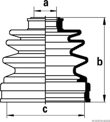 Herth+Buss Jakoparts J2862003 - Пыльник, приводной вал autospares.lv