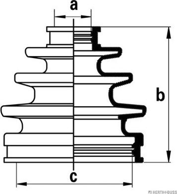 Herth+Buss Jakoparts J2862007 - Пыльник, приводной вал autospares.lv
