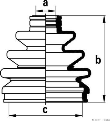 Herth+Buss Jakoparts J2867004 - Пыльник, приводной вал autospares.lv