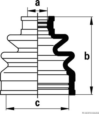 Herth+Buss Jakoparts J2880500 - Пыльник, приводной вал autospares.lv