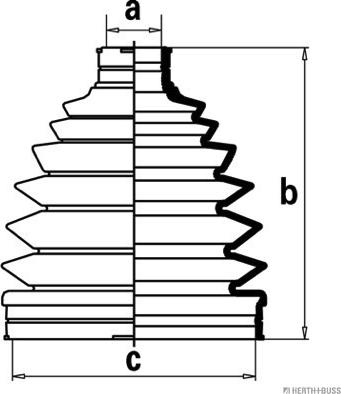 Herth+Buss Jakoparts J2867016 - Пыльник, приводной вал autospares.lv