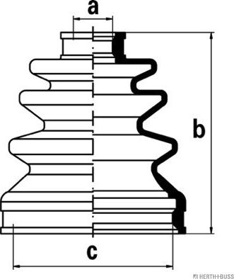 Herth+Buss Jakoparts J2884016 - Пыльник, приводной вал autospares.lv