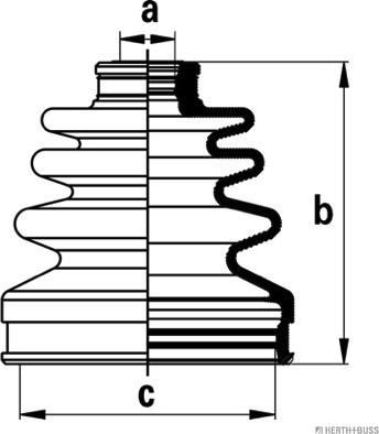 Herth+Buss Jakoparts J2885011 - Пыльник, приводной вал autospares.lv