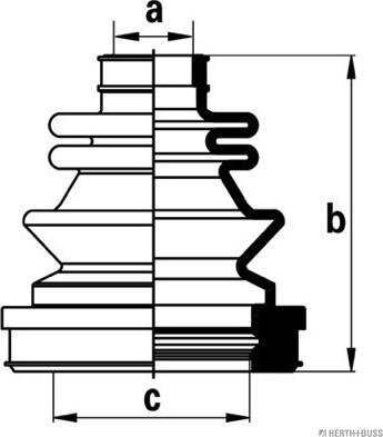 Herth+Buss Jakoparts J2880902 - Пыльник, приводной вал autospares.lv