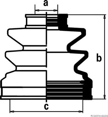 Herth+Buss Jakoparts J2880502 - Пыльник, приводной вал autospares.lv