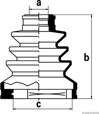 Herth+Buss Jakoparts J2881000 - Пыльник, приводной вал autospares.lv