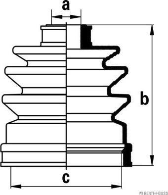 Herth+Buss Jakoparts J2881002 - Пыльник, приводной вал autospares.lv