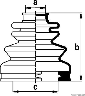 Herth+Buss Jakoparts J2881019 - Пыльник, приводной вал autospares.lv